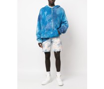 Jeans-Shorts mit Batikmuster