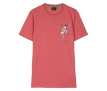 skeleton-print cotton T-shirt