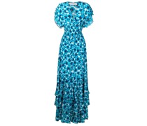 Gestuftes Kleid mit Blumen-Print