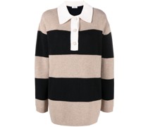 Gestreifter Pullover mit Polokragen