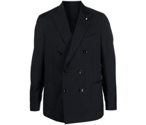 double-breasted wool blazer
