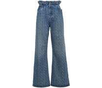 Weite Jeans mit Logo-Print