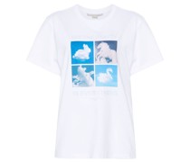 T-Shirt mit Wolken-Print