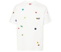 ' Fruit Stickers' cotton T-shirt