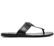 Sandalen mit Logo-Schild