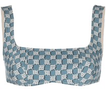 Jacquard-Top mit Monogramm