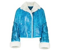 Bestickte Shearling-Jacke