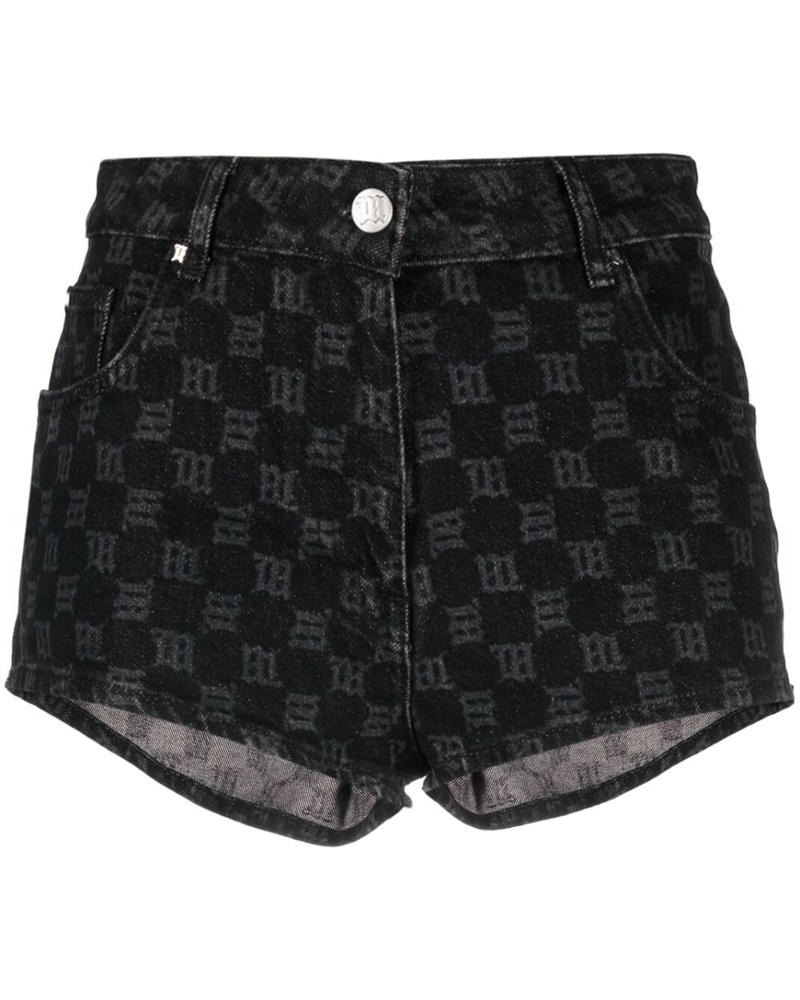 MISBHV Damen Shorts mit Monogramm-Print