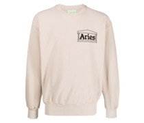 Geripptes Sweatshirt mit Logo-Print