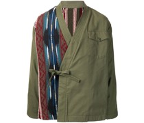 Kimono-Jacke mit gestricktem Einsatz