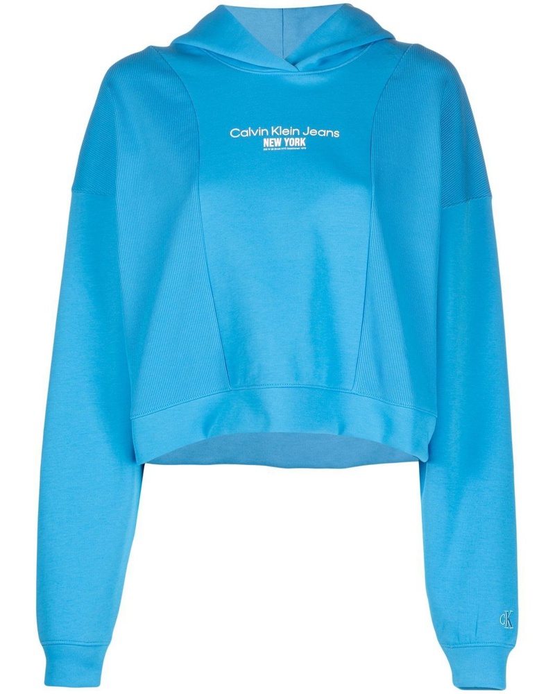Calvin Klein Damen Cropped-Hoodie mit Logo