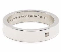 Polierter 7g Ring mit Diamant