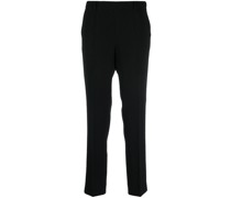 mid-waist tapered-leg trousers