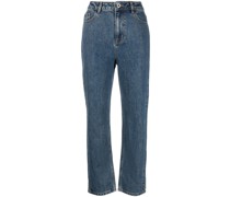 Halbhohe Straight-Leg-Jeans