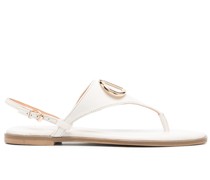 Sandalen mit Logo-Schild