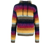 Gestrickter Hoodie mit Streifen