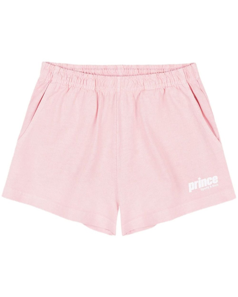 SPORTY & RICH Damen Shorts mit Logo-Print SPORTY & RICH Damen Shorts mit Logo-Print