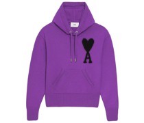 Gestrickter Hoodie mit Intarsien-Logo