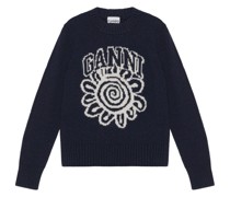 Pullover mit Intarsien-Logo