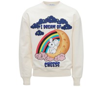 Sweatshirt mit "I Dream of Cheese"-Print