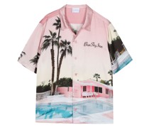 Pink Motel Hemd aus Satin