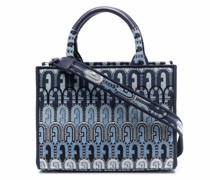 Shopper mit Monogramm-Print