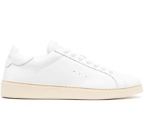 logo-print leather sneakers