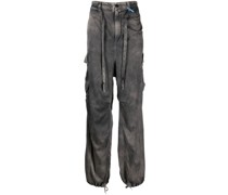 Ausgeblichene Wide-Leg-Hose