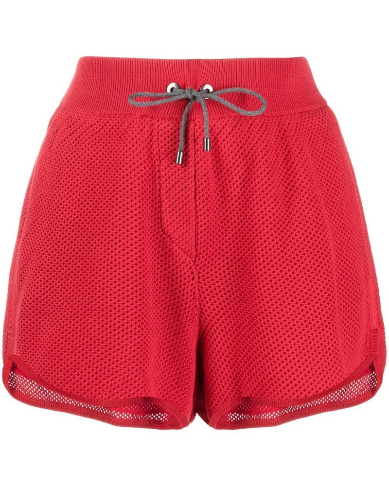 Brunello Cucinelli Damen Gestrickte Shorts mit Kordelzug