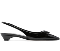 Slingback-Ballerinas aus Lackleder