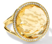 18kt Lollipop Gelbgoldring mit Diamanten