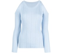 Geripptes Stricktop mit Cut-Out