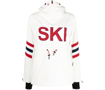 Ski drawstring-waist hooded jacket