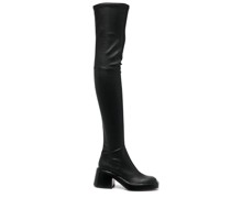 Kniehohe Stiefel mit eckiger Kappe