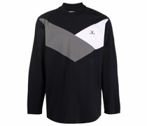 Fleece-Sweatshirt in Colour-Block-Optik