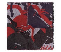 Schal mit Pferde-Print