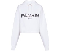 Cropped-Hoodie mit Logo