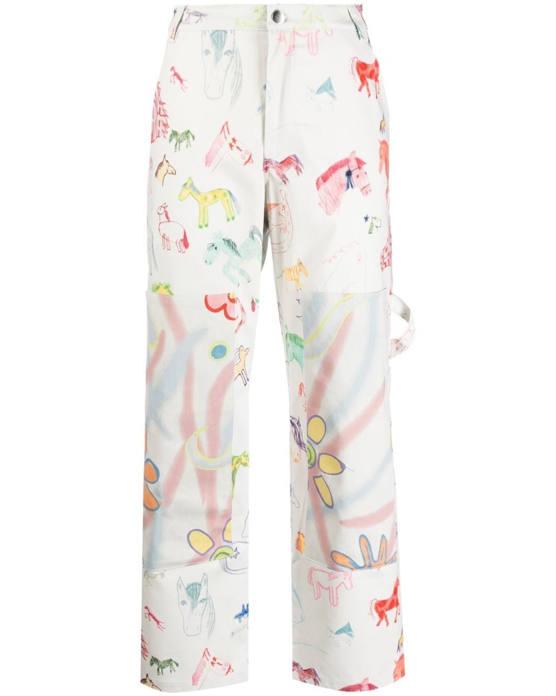 Collina Strada Damen Gerade Hose mit grafischem Print