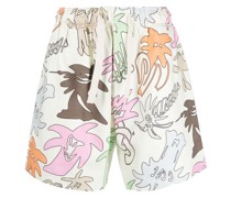 Bermudas mit Palmity-Print