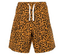 Popeline-Shorts mit Leoparden-Print