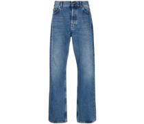 Gerade Jeans mit Logo-Patch