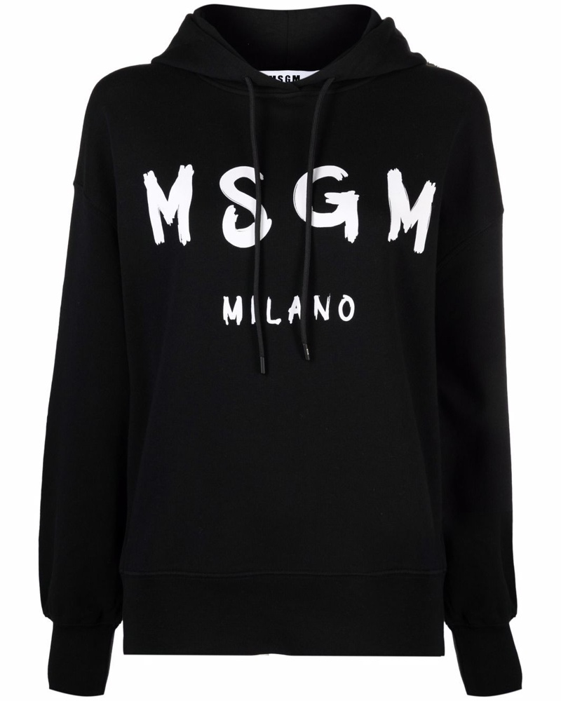 MSGM Damen Hoodie mit Logo-Print