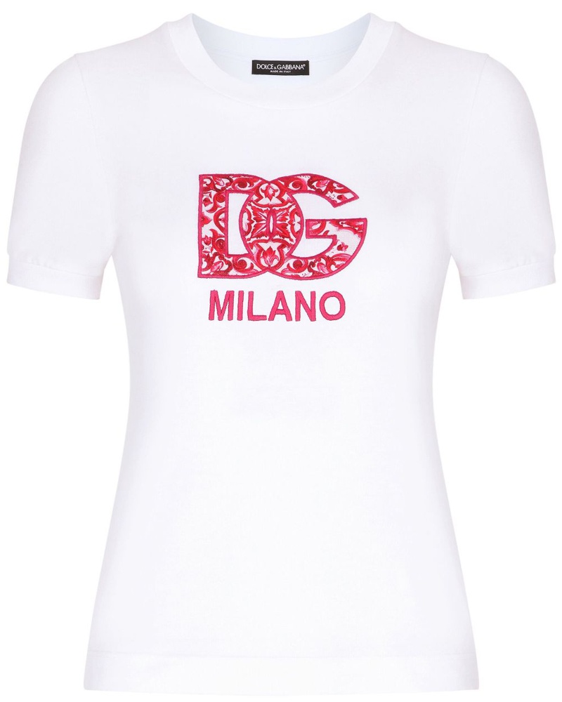 Dolce & Gabbana Damen T-Shirt mit Logo-Print