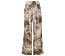 Ausgestellte Jacquard-Hose