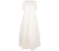Gestuftes Hyacinth Maxikleid