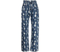 Halbhohe Gator Straight-Leg-Jeans