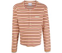 Gerippter Pullover mit Streifen