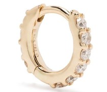 14kt Gelbgoldcreole mit Diamanten 6mm