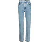 Halbhohe Tapered-Jeans