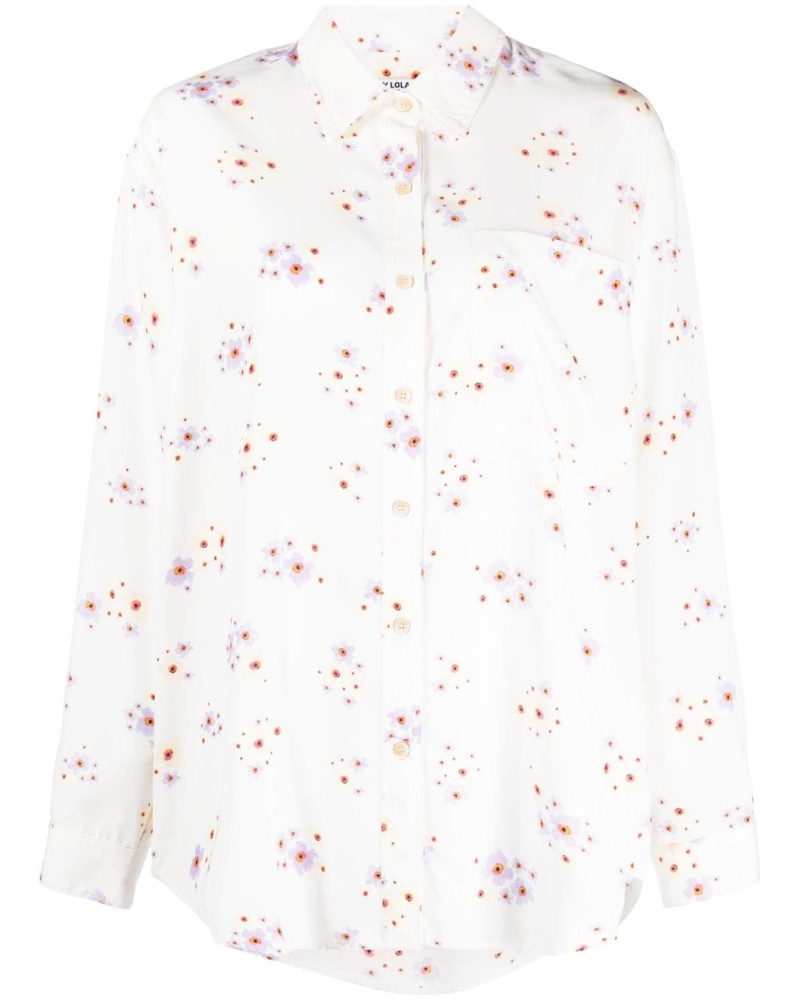 BIMBA Y LOLA Damen Hemd mit Blumen-Print